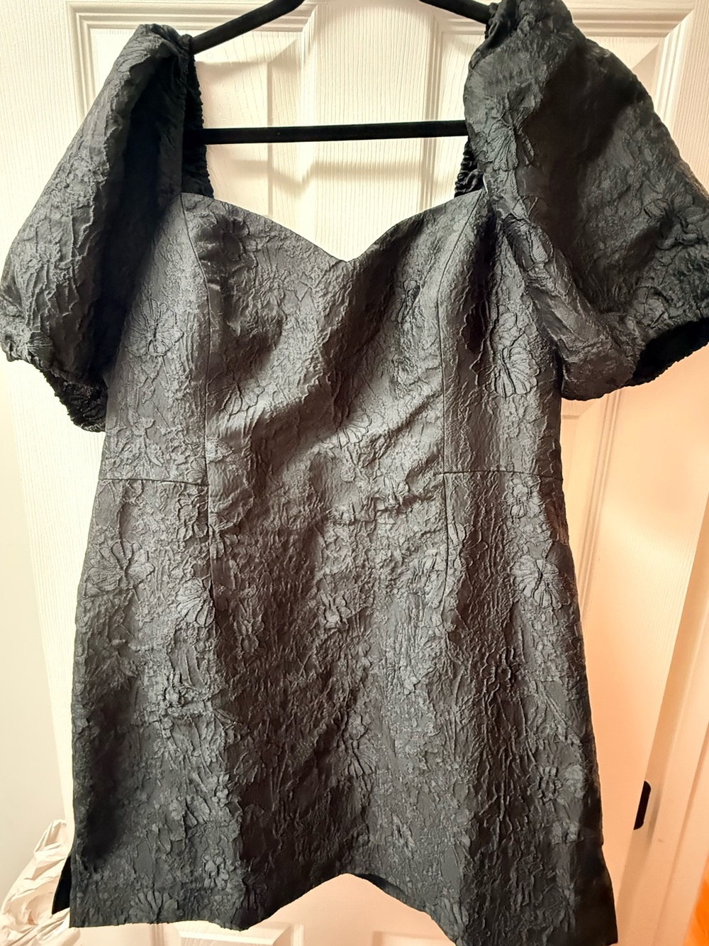 Lilly Pulitzer Morena Black Lacey Puff-Sleeve Skort Dress